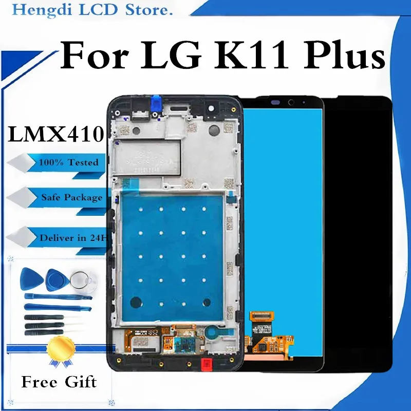 

LCD For LG K11 Plus K11+ K11a LM-X410S LMX410 LMX410FC LMX410YC LMX410EO Display Screen LCD Display Screen With Frame