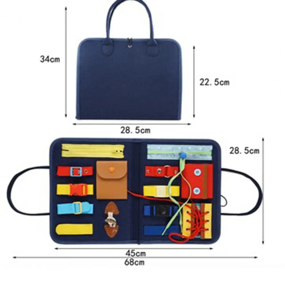 

Educational Bag Brain Development Multifunctional Felt Toddlers Foldable Sensory Educational Antistress toys Pack Gift for Kids