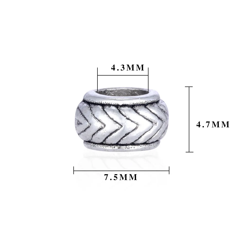 5 шт. серебряные оплетки для волос бороды бусины дредов кольца аксессуары