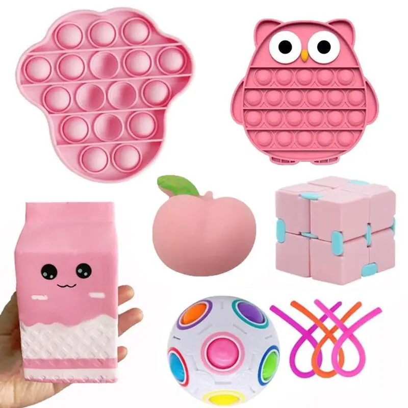 

Игрушки-антистресс, набор эластичных струн, подарочная упаковка, сжимаемые игрушки для взрослых и детей, снятие стресса