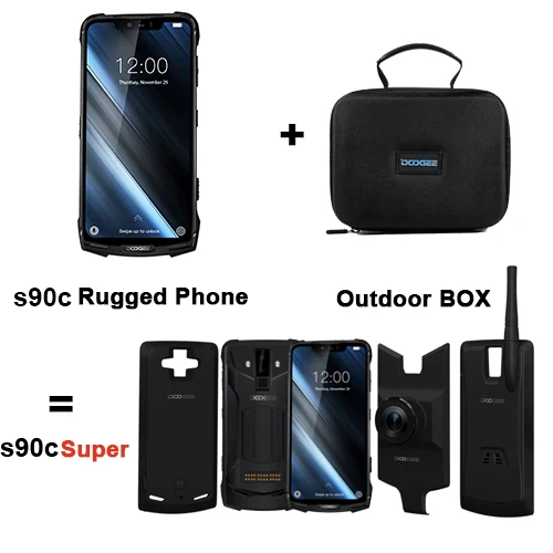 Doogee S90C модульный прочный мобильный телефон IP68 6,1" дисплей Helio P70 Восьмиядерный 4 Гб 64 Гб 5050 мАч 16 Мп+ 8 Мп Android 9,0 12V2A - Цвет: S90C super