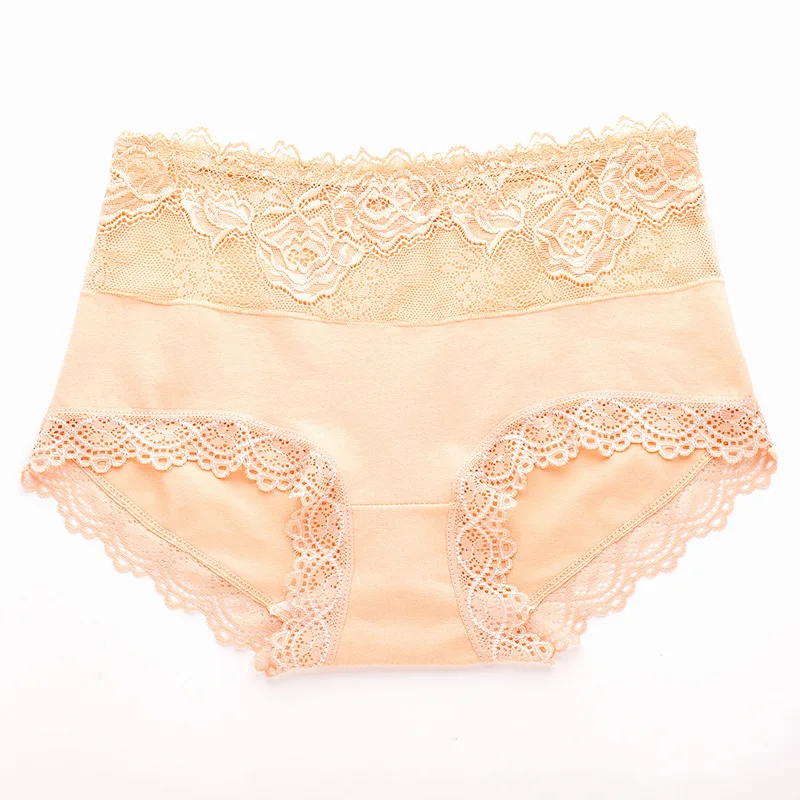 

Cotton Female Underwear Sexy Incognito High Waist Breathable Abdomen Triangular Shorts Head 8810#