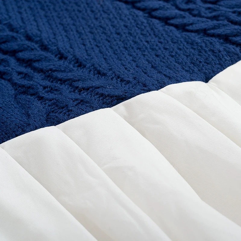 Женское трикотажное платье с длинным рукавом хлопковое плиссированное