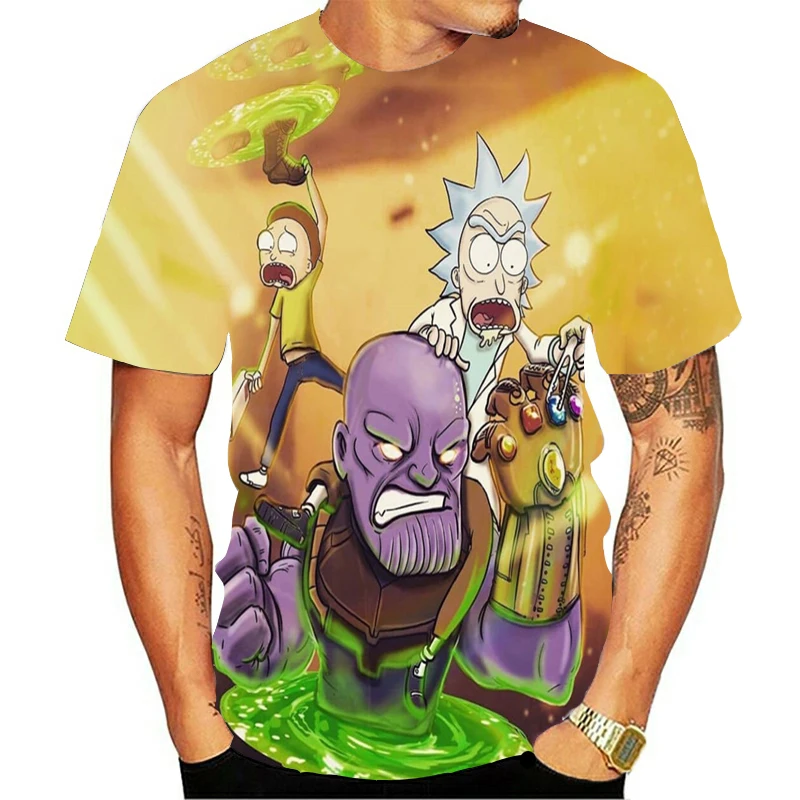 

Anime Rick e Morty Tshirt 3D impresso homens e mulheres T-shirt de manga curta moda vero casual T shirt tamanho xxs-6xl