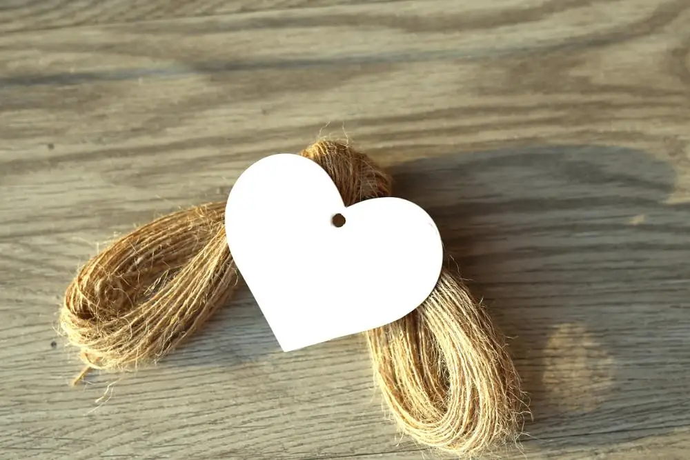 Ярлыки из крафт-бумаги в форме сердца белые черные коричневые садовые этикетки