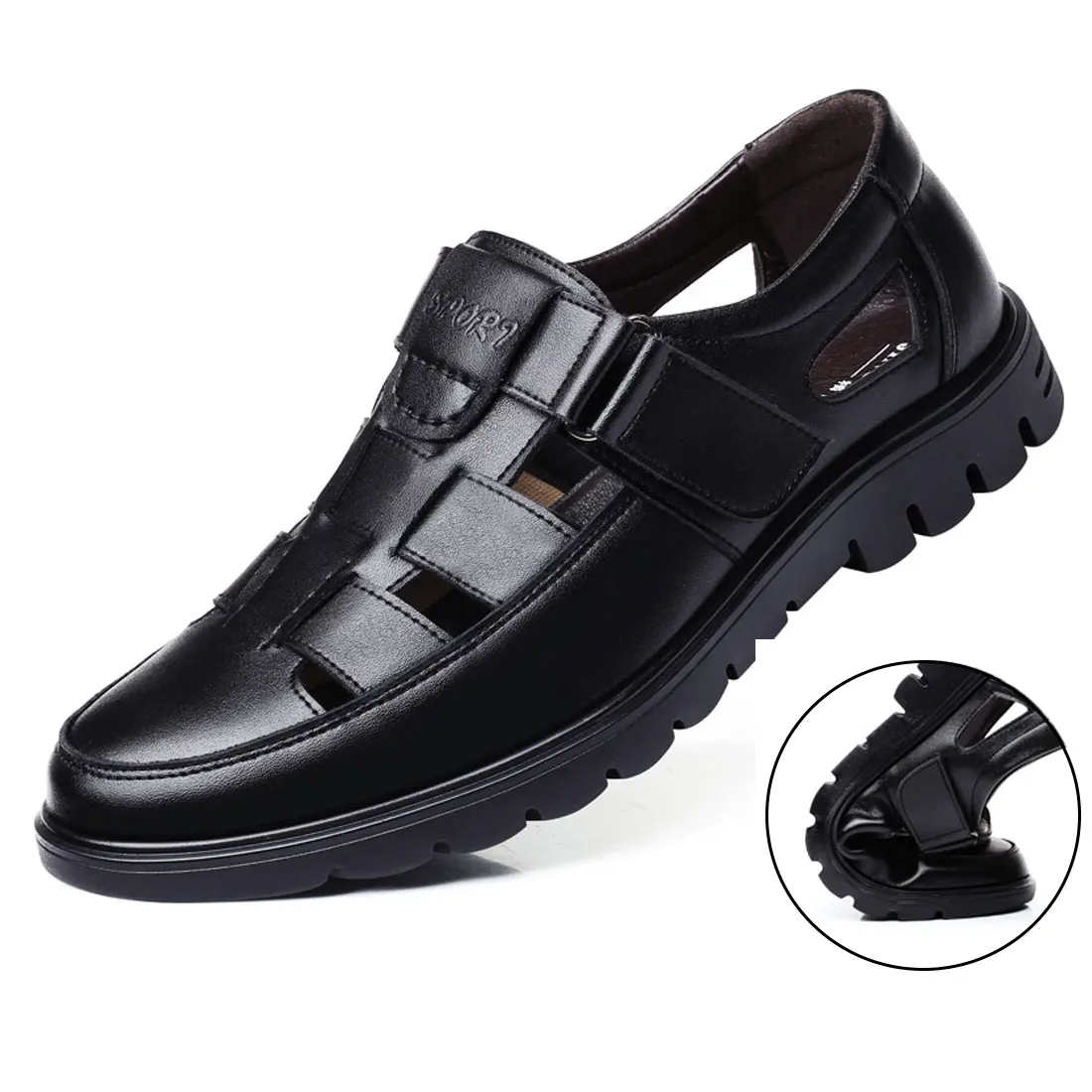 Сандалии мужские мягкие дышащие удобные босоножки повседневная обувь для отца