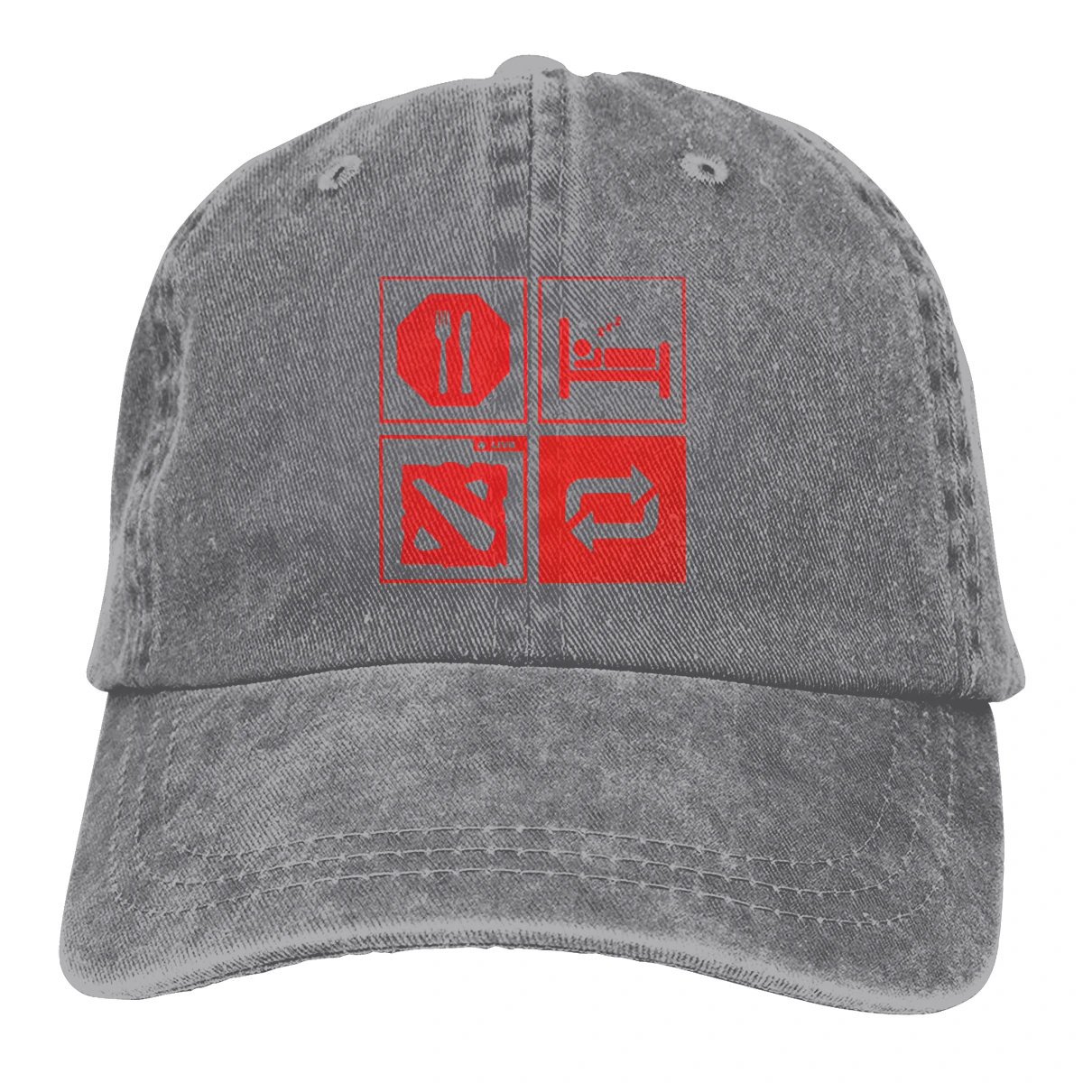 

Eat Sleep Game Repeat Hats For Men Women Fashionable Adjustable Baseball Cap Vintage Dad Hats