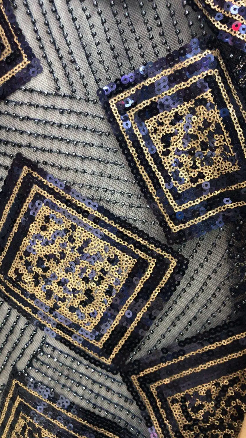 Высококачественная французская кружевная ткань в африканском стиле с вышитыми