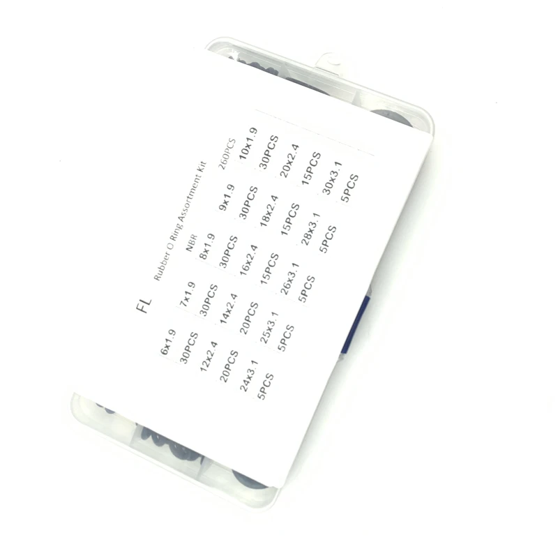 Черное резиновое уплотнительное кольцо 260 шт./лот набор уплотнительных 15