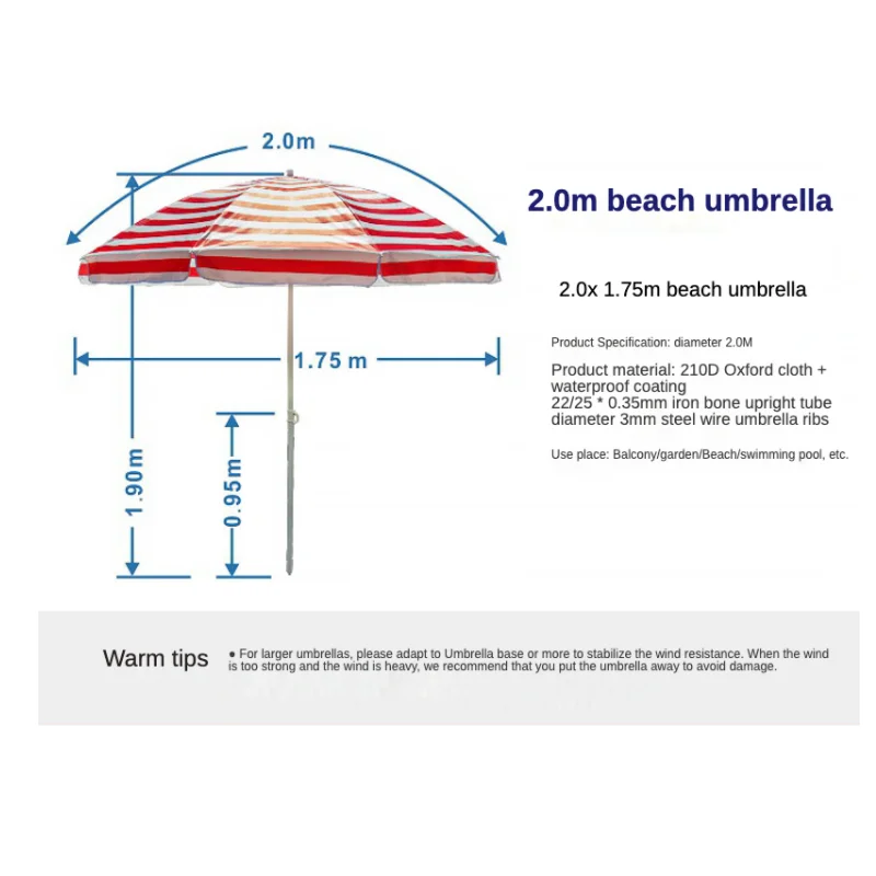 

Large Beach Umbrella Sun Umbrella Beach Beach Umbrella Stand Large Garden Umbrella Beach Umbrella Parasol Outdoor Umbrella