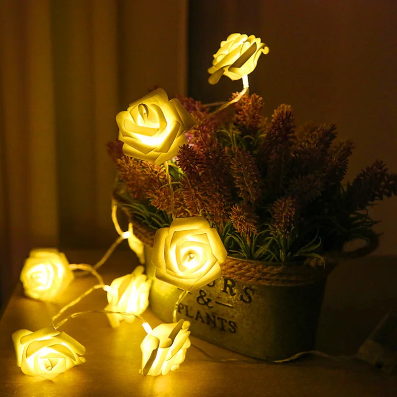 

Christmas Tree Decorations Christmas Decor for Home Romantic Rose 1m Fairy Lights New Year Merry Ornaments Home Decor Natal Xmas
