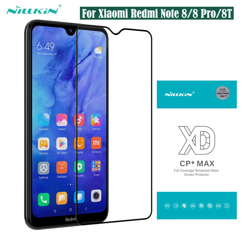 Закаленное стекло Nillkin XD CP + MAX 9H для Xiaomi Redmi Note 8T 8 Pro защита экрана с антибликовым
