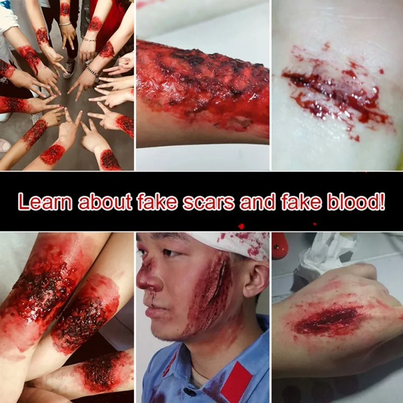

Thick Blood 1 Oz Fake Paint Oil Fake Clot Blood Gel Makeup Blood Gel Vampires Scars Halloween Bruises For Halloween Cosplay hot