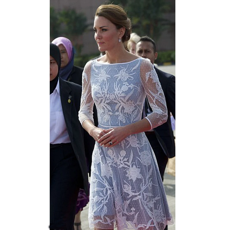 2020 платье для матери невесты с рукавом 3/4 Женское Платье До Колена свадьбы