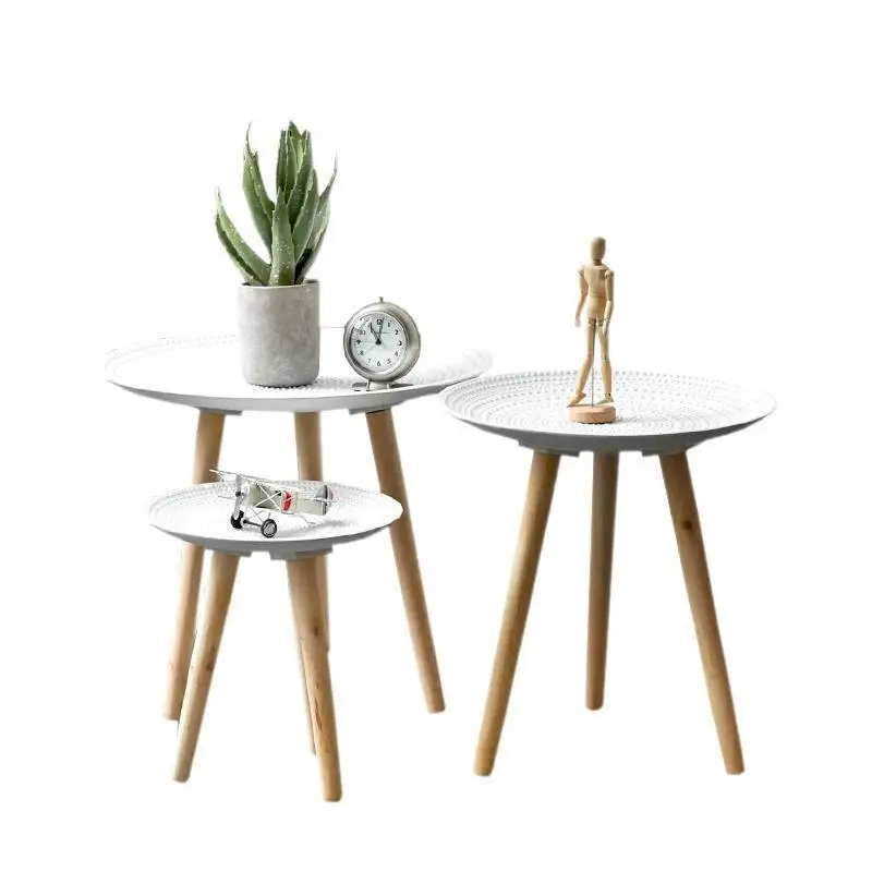 

Креативный круглый скандинавский деревянный журнальный столик для хранения чая, фруктов, закусок, сервисная тарелка, поднос для кровати, до...