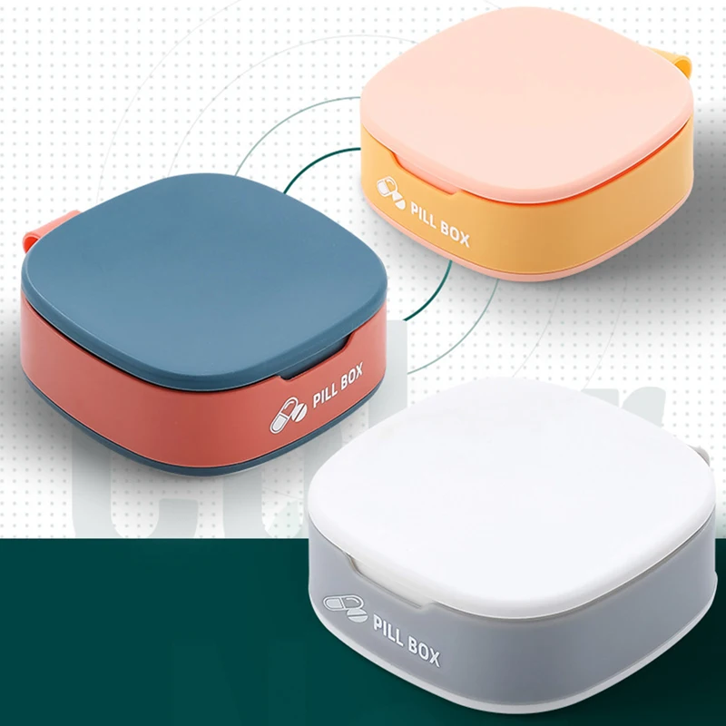 Мини Чехол для таблеток с четырьмя отделениями органайзер путешествий