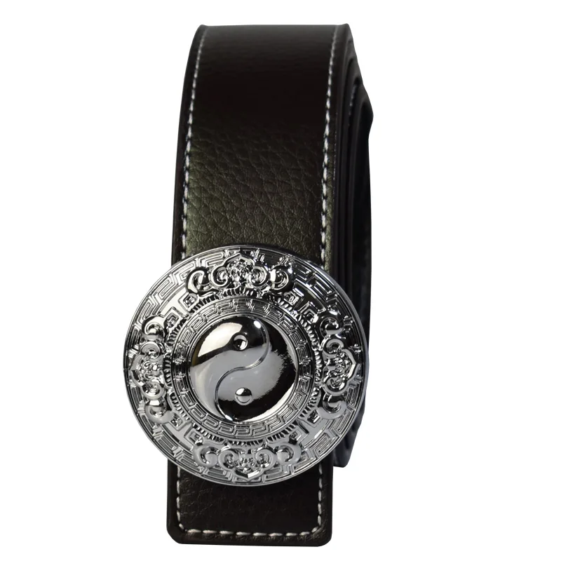 Роскошный ремень для мужчин и женщин модный Индивидуальный кожаный с пряжкой в