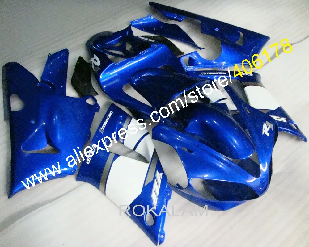 

Motorbike Aftermarket Kit YZF1000 R1 Fairing For Yamaha YZF R1 2000 2001 Blue White Black Fairings (Injection Molding)