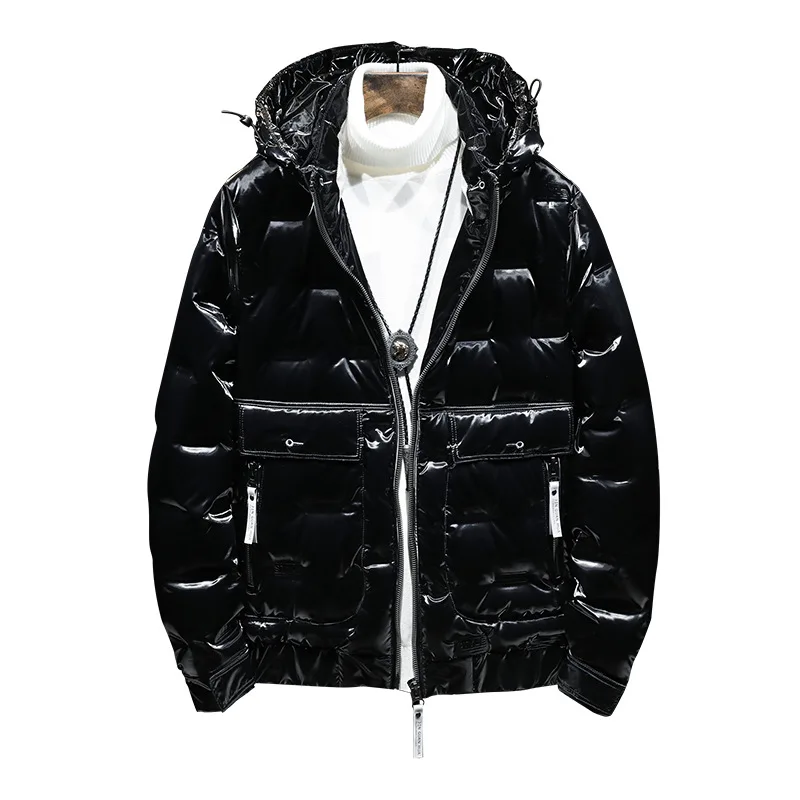 

winter New fashion brand men's hooded cotton padded jacket in 2020