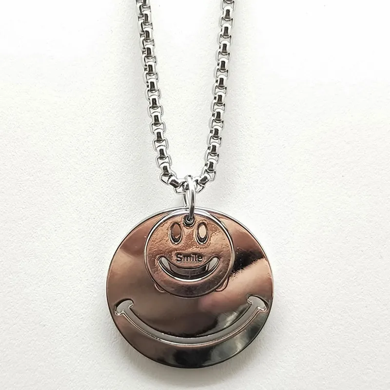 Мужское ожерелье со смайликом Мужская подвеска в стиле хип-хоп Женский и