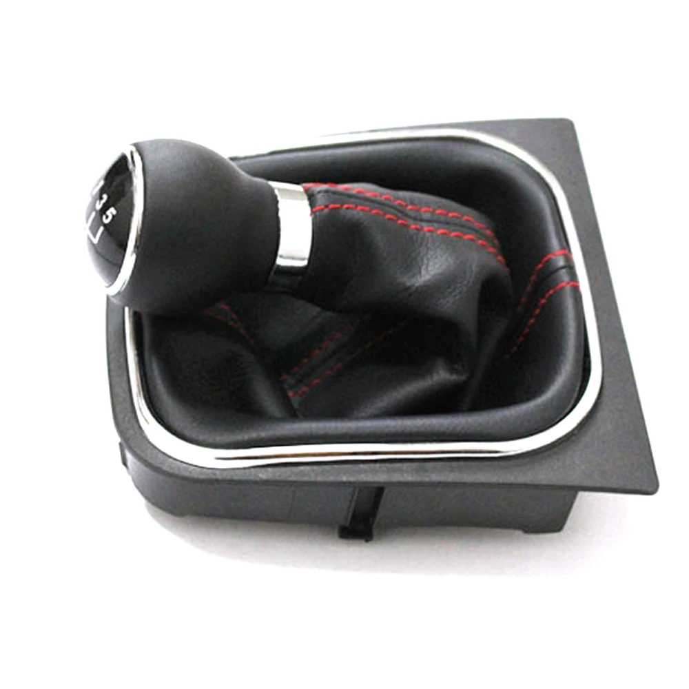 Кожаный Рычаг переключения передач для VW Volkswagen GOLF 6 VI MK6 Jetta 5 Mk5 1KD711113A Red line Speed рычаг