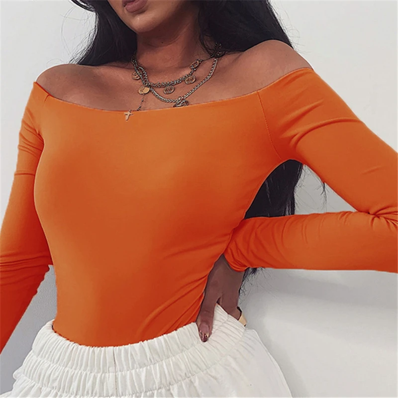 Женский боди 2019 с длинным рукавом уличная одежда Облегающий комбинезон