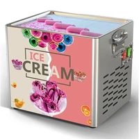 2021 new design home use small fried ice cream roll making machine110v mini thailand style yogurt milk fruit frying equipment