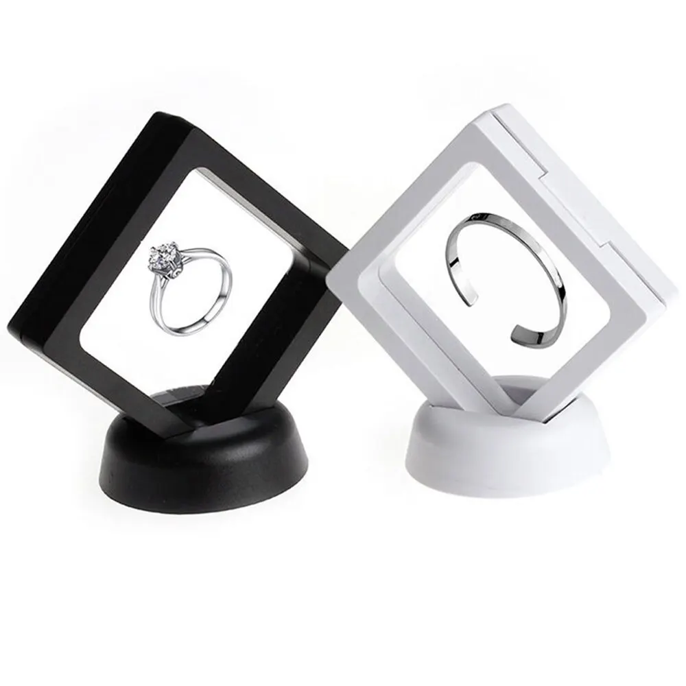 Floating Picture Frame Shadow Box Jewelry Display Stand Ring Pendant Holder Protect Jewellery Stone Presentation Case 3D Boxs | Дом и сад