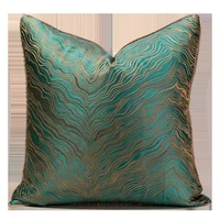 luxury sofa cushion covers decorative striped pillow cases for living room cars nordic green golden modern 4545 3050 5050