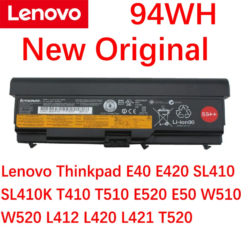 new original lenovo thinkpad t420 sl410 sl410k t410 t510 e520 e50 w510 w520 l412 l420 l421 t520 51j0499 laptop battery 94wh free global shipping