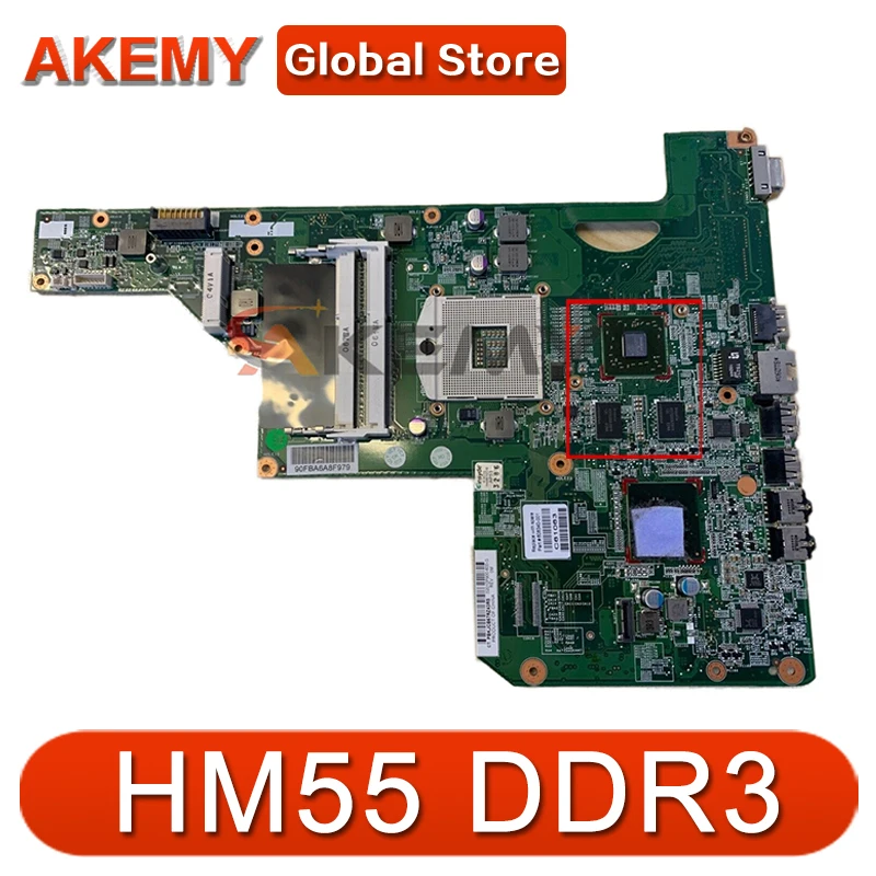 Материнская плата AKemy для ноутбука HP Pavilion G72 615848-001 615848-501 01013Y000-600-G HM55 216-0774009 DDR3