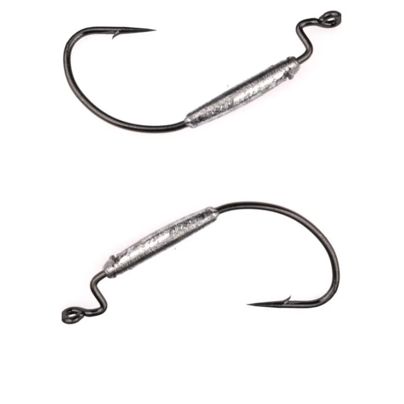 

Strong sharp hooks with lead on its handle for soft bait lure crank hook 100 pcs