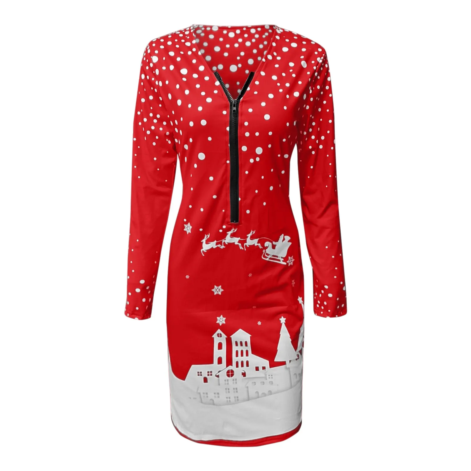 Рождественское облегающее платье женские осенне-зимние облегающие пикантные