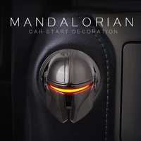 car decoration mandalorian one key start ring ignition switch button decoration cover personality interior cool modification
