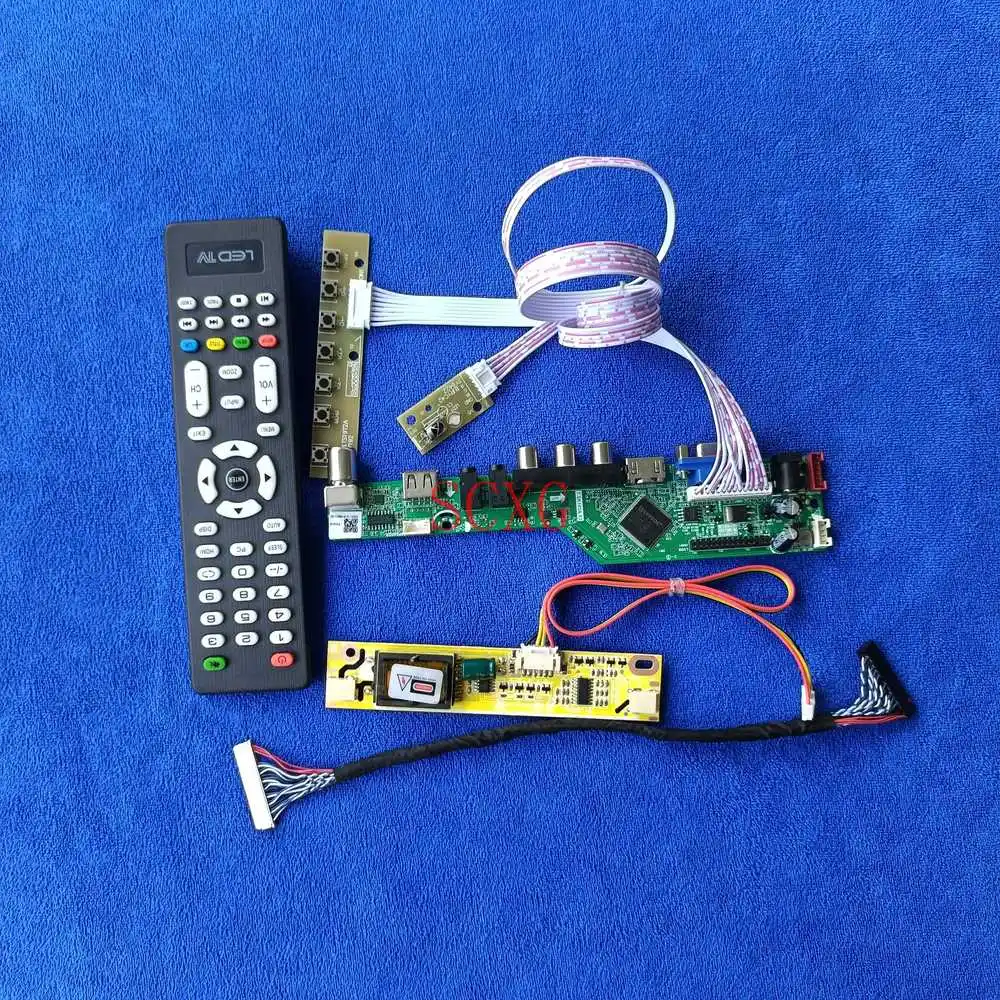 

2CCFL 1920*1080 Kit Fit M240HW01/LM230WF1/LTM230HT02/LTM230HT03 Screen drive board Analog 30 Pin LVDS AV VGA USB HDMI-compatible