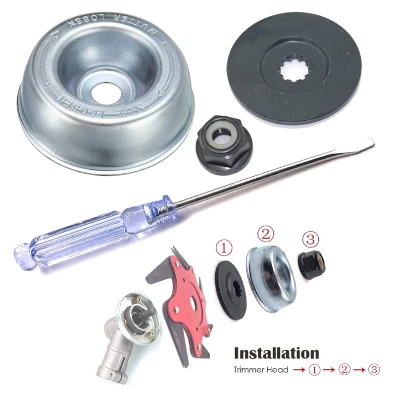 

Blade Adapter Kit for FS55 FS56 FS85 FS90 FS100 FS110RX FS120 FS130 FS200 FS250 FR220 FR260 FR350 FR450 (Thrust Washer,