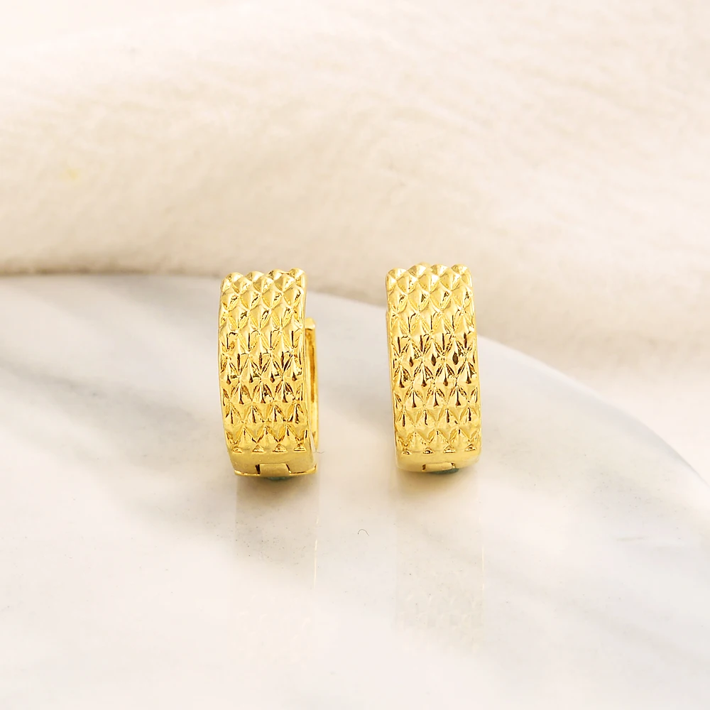 2 пары оптовая продажа Винтаж Малый Золотые круглые женские полые серьги в виде