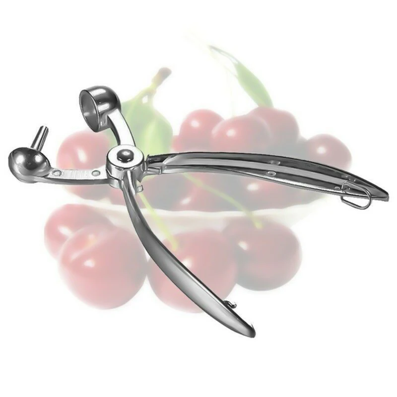 

Stainless Steel Cherry Pitters Remover Tools Fruit Stoner Stone Pit Seed Remover Easy Squeeze Kitchen Gadgets Accessories