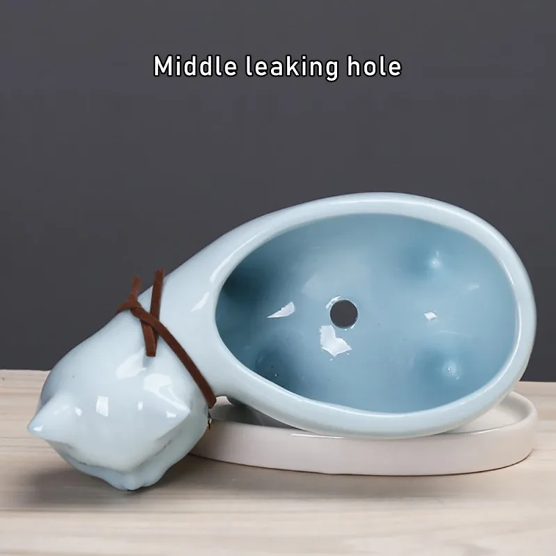 

1 Pc Ceramic Plant Pot Creative Cat Shape Succulent Plant Pot Cactus Potted Planting Bonsai Pots Home Decoration Plant Pot