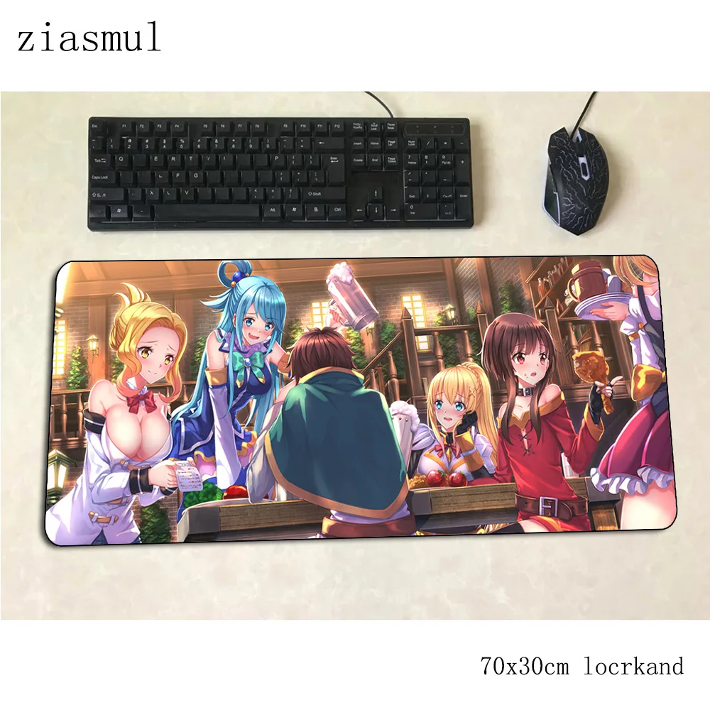 Игровой коврик для мыши megumin 70x30 см игровой ПК ноутбука настольного коврика padmouse