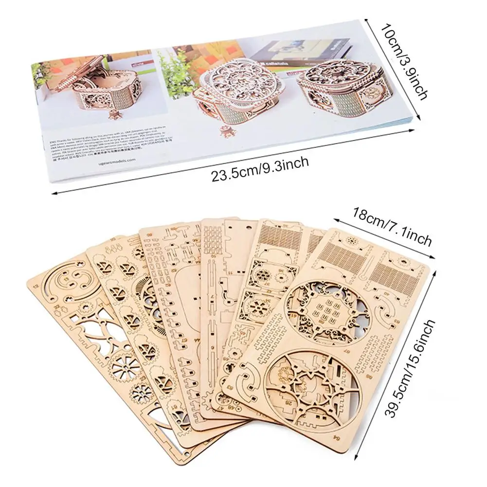 

Cipher Code Deposit Box 3D Puzzles Mechanical Treasure Box White Birch Model DIY Wooden Jewelry Box Birthday Christmas Wedding
