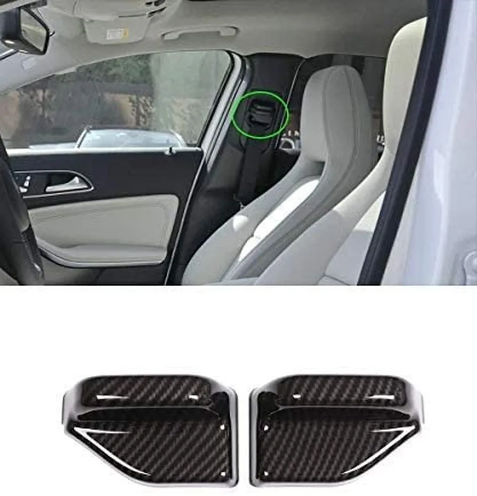 

Carbon Fiber Seat Belt Cover Trim 2pcs For Mercedes Benz CLA GLA B Class W117 C117 W246