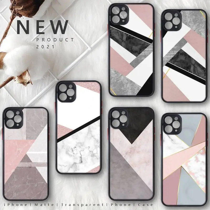 

marble luxury Phone Case Matte Transparent for iphone 11 12 pro mini XS XR X max 7 8 plus TPU Mobile bags