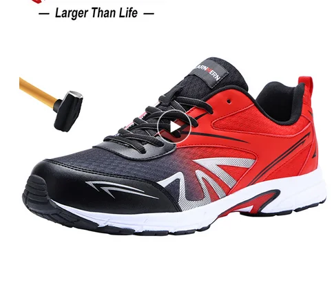 LARNMERN/Мужская Рабочая обувь со стальным носком легкая дышащая Нескользящая