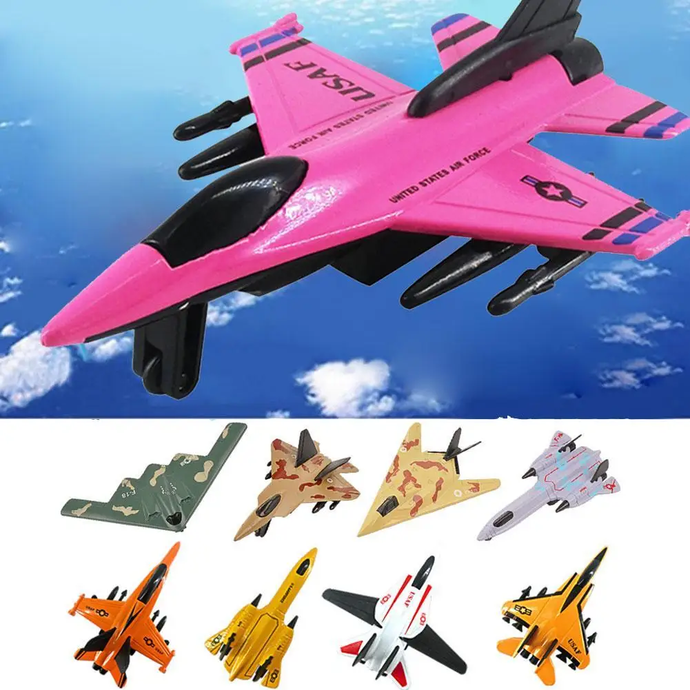 

1Pc Alloy Airplane Model Military Fighter Model Simulation Airplane Toy Children's Random Boy Color Educational Model Gift C7D3