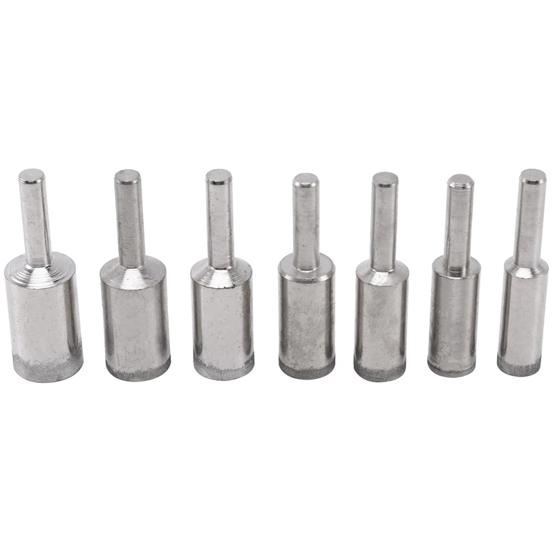 

7Pcs/Set OD10-16Mm Diamond Grinding Heads Cylindrical Wheel Ball Polishing Tools For Beeswax Agate Jade
