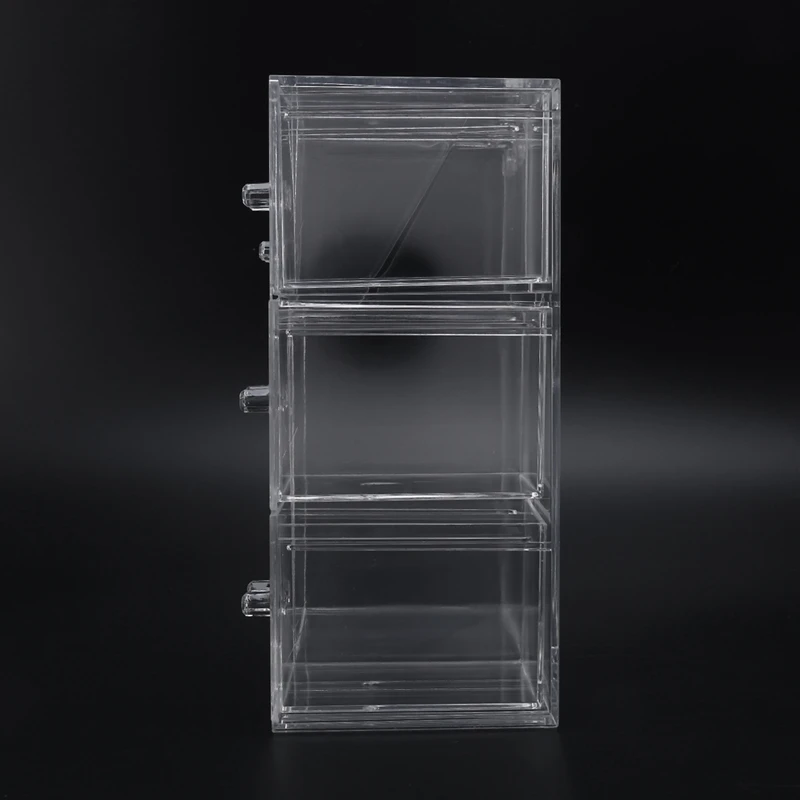 Acrylic Makeup Organizer Cosmetic Holder Tools Storage Box Brush Accessory With Cover | Дом и сад
