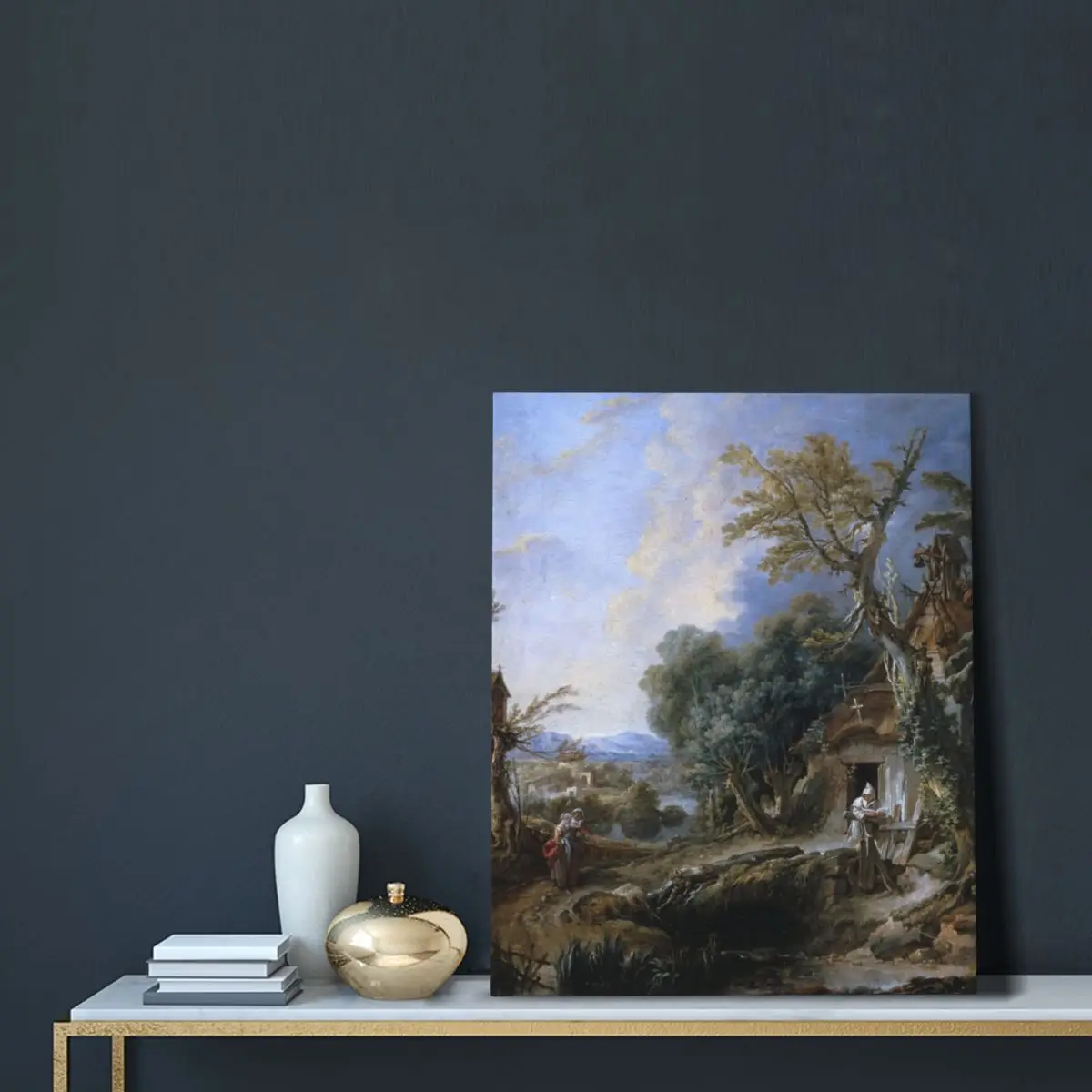 

Boucher Painting Fashion Vintage Decoration Pictures Wood Christmas Room Decor