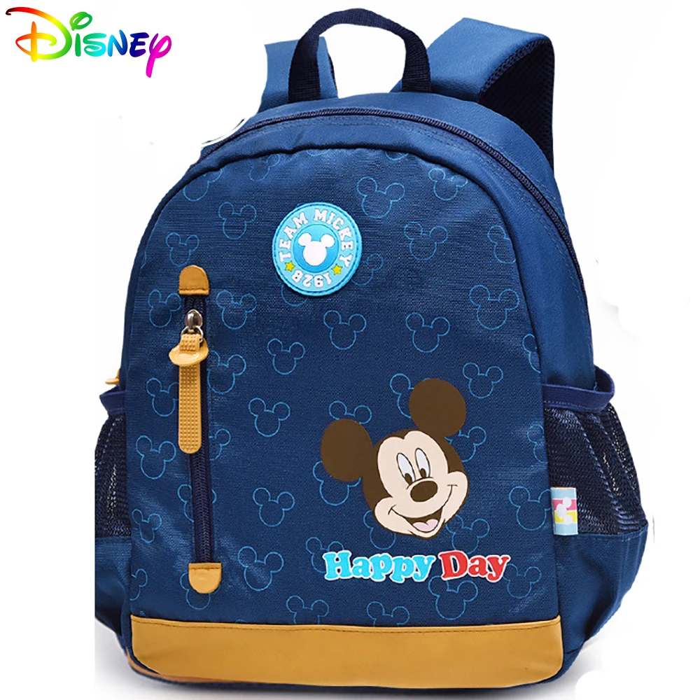 Детский Школьный рюкзак для мальчиков и девочек, модный Повседневный дышащий ранец для учеников Диснея с Микки Маусом и Минни
