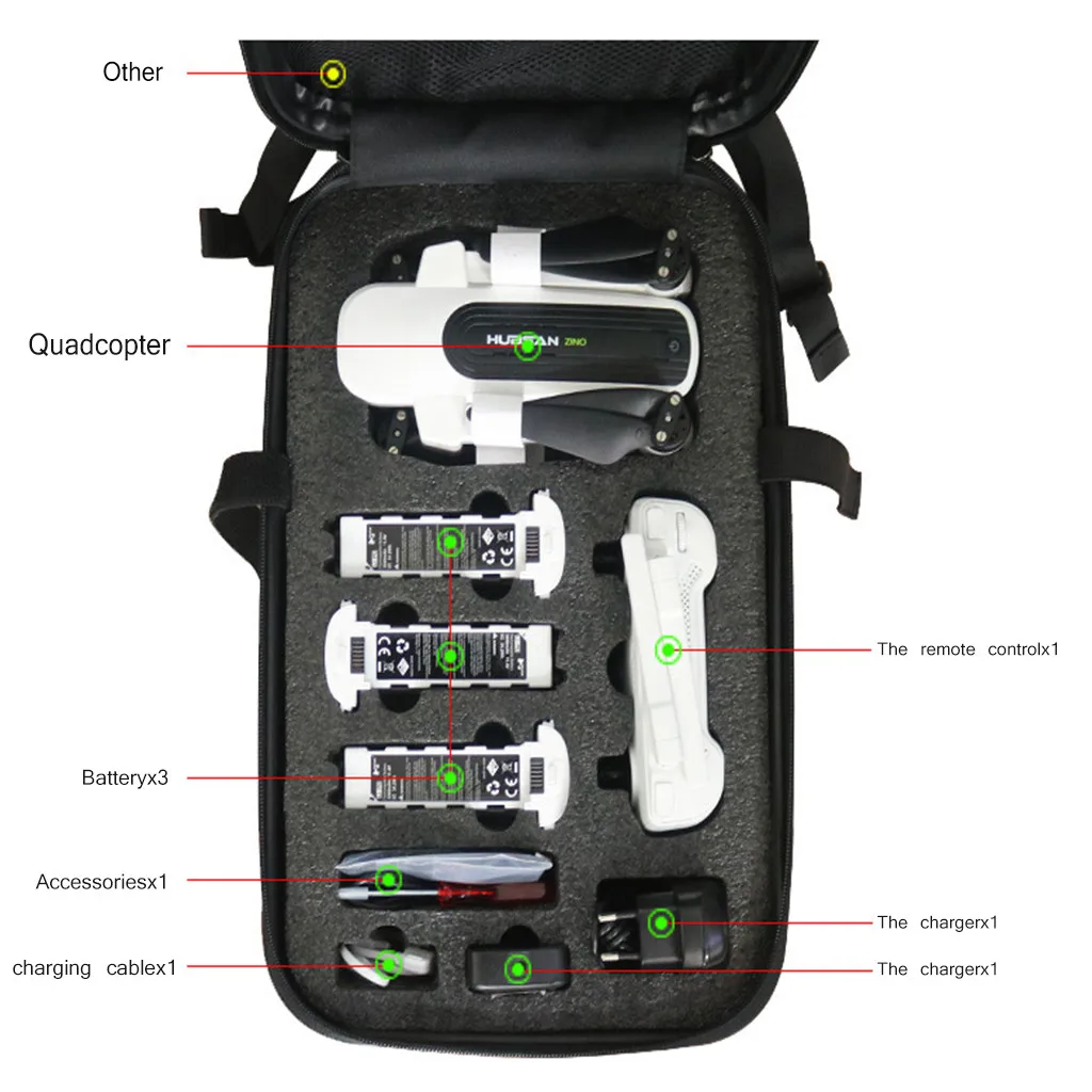 

Black PC Hard Shell Backpack Case Bag For Hubsan H117S Quadcopter RCDroneAccessoriesRCPartsHighQuality